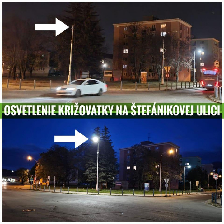 Poďakovanie za prácu patrí šikovným elektrikárom z Verejnoprospešných služieb.