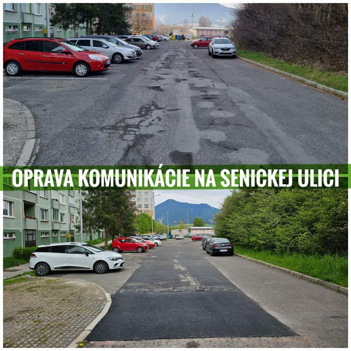 Prvý úsek je už opravený.