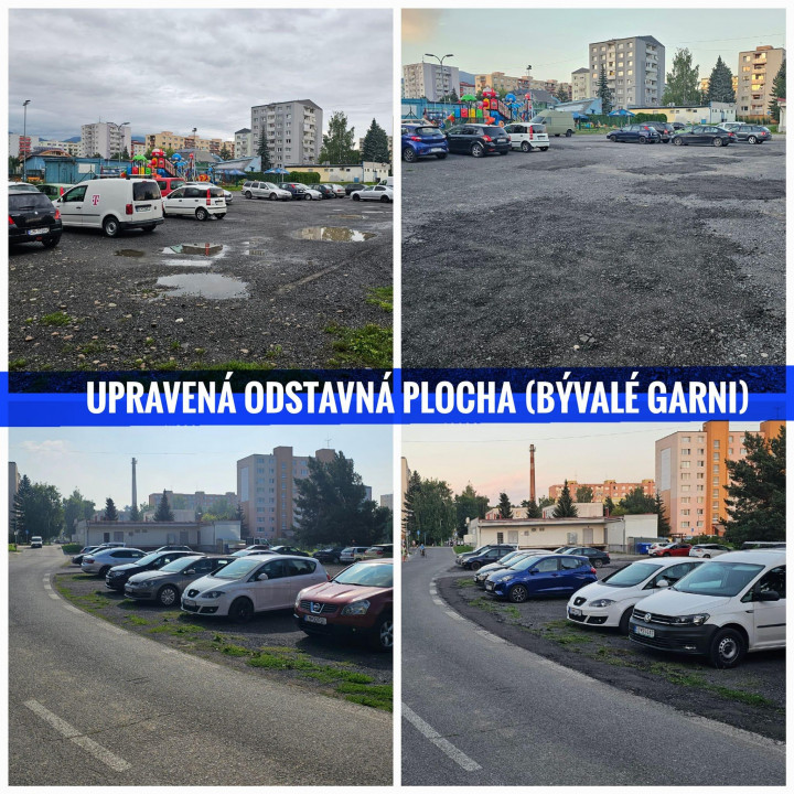 Odstavná plocha bola upravená.